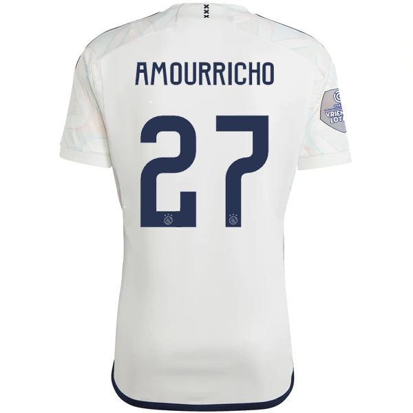 Image of قميص adidas Ajax Amourricho van Axel Dongen Away Jersey مع رقعة الدوري الهولندي 23/