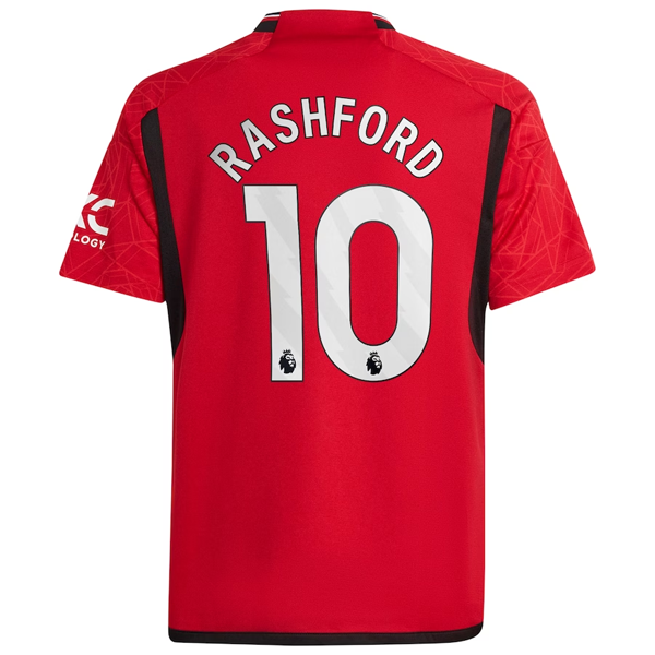 adidas Youth Manchester United Marcus Rashford Home Jersey 23/24 (Team College R