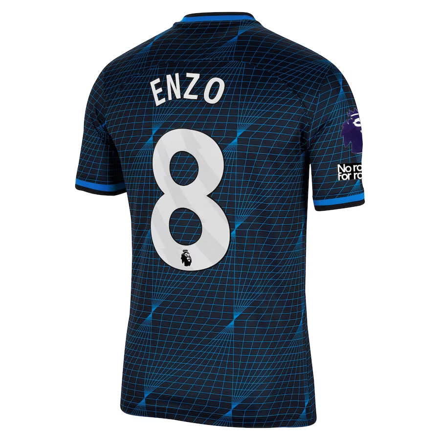 Nike Chelsea Enzo Fernandez Away Jersey w/ EPL + No Room For Racism Patches 23/2