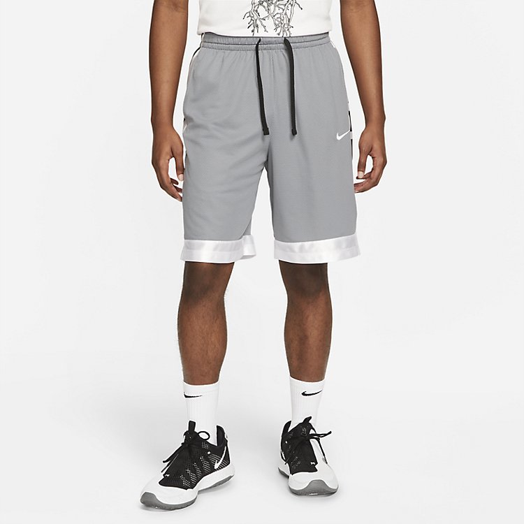 شورت كرة السلة Nike Dri-fit Elite Stripe باللون الرمادي البارد CV1748-065