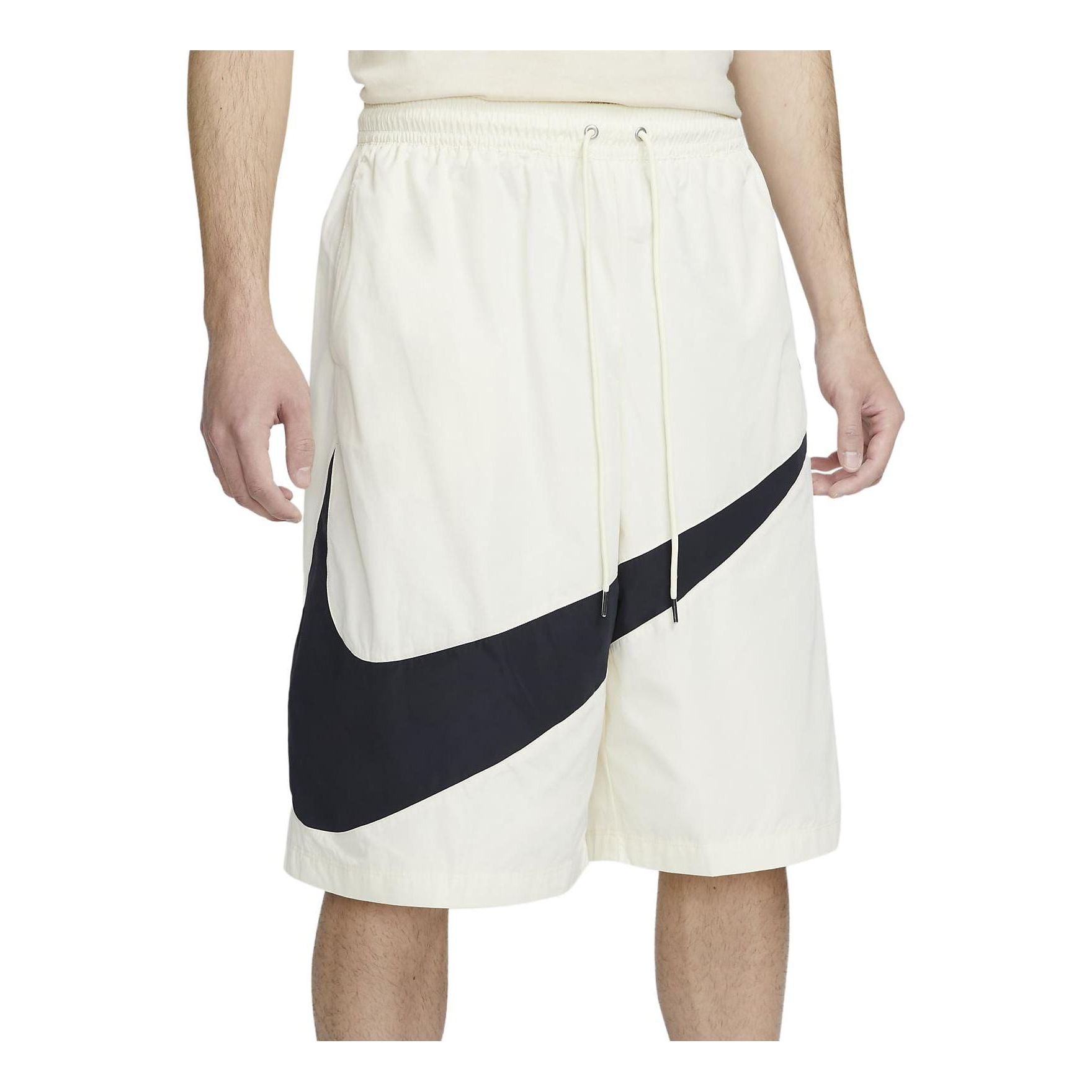 Nike Swoosh Woven Shorts 'Coconut Milk Black' FB7870-113