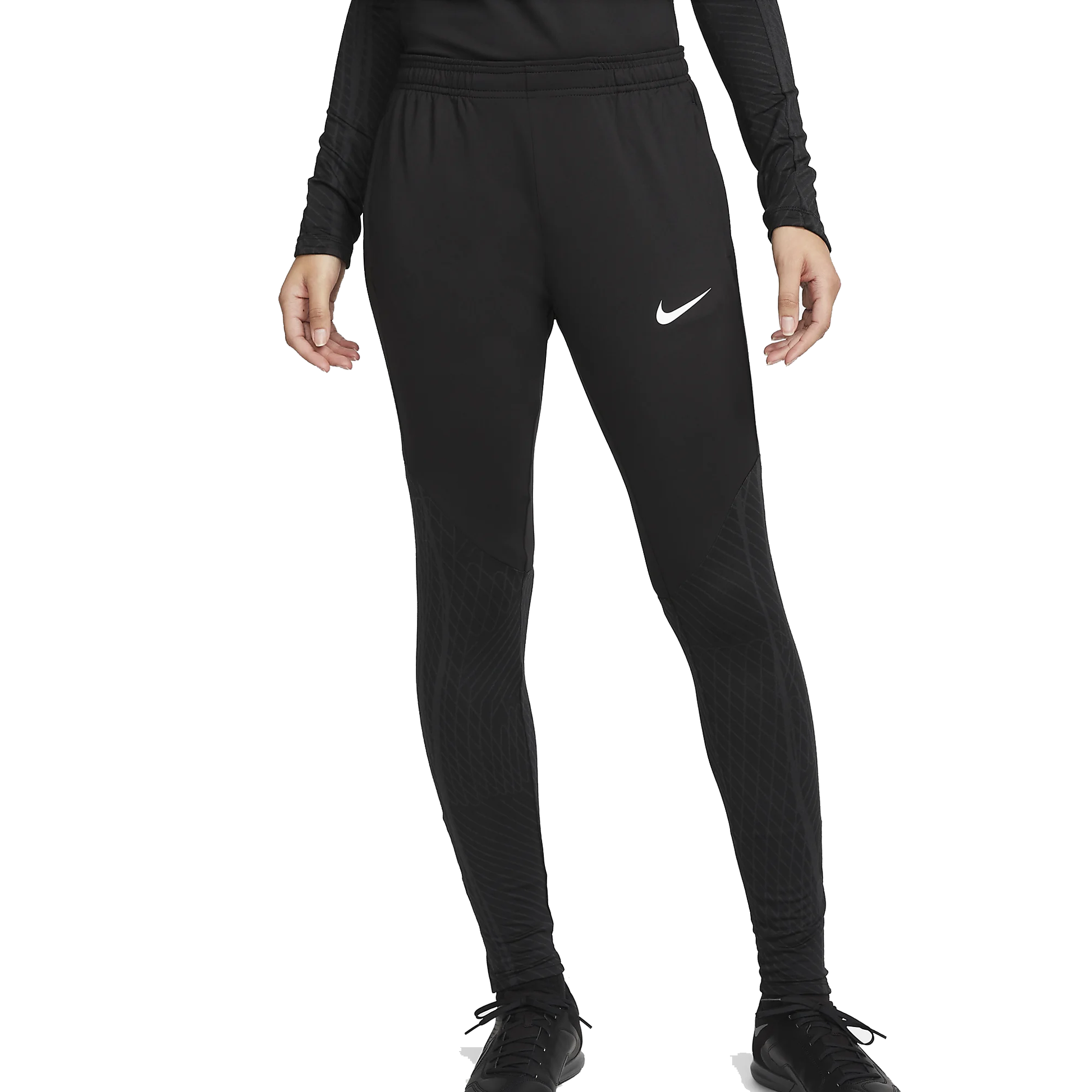 بنطال Nike Dri Fit Strike للسيدات (أسود/أبيض)