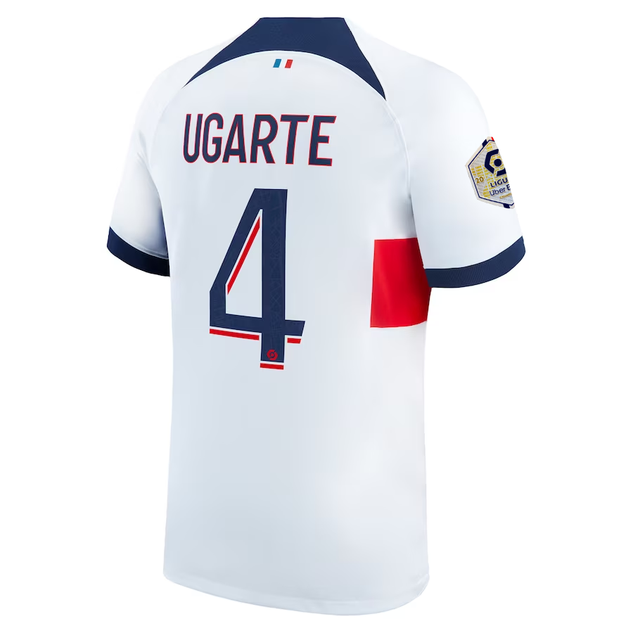 Nike Paris Saint-Germain Manuel Ugarte Away Jersey w/ Ligue 1 Patch 23/24 (White