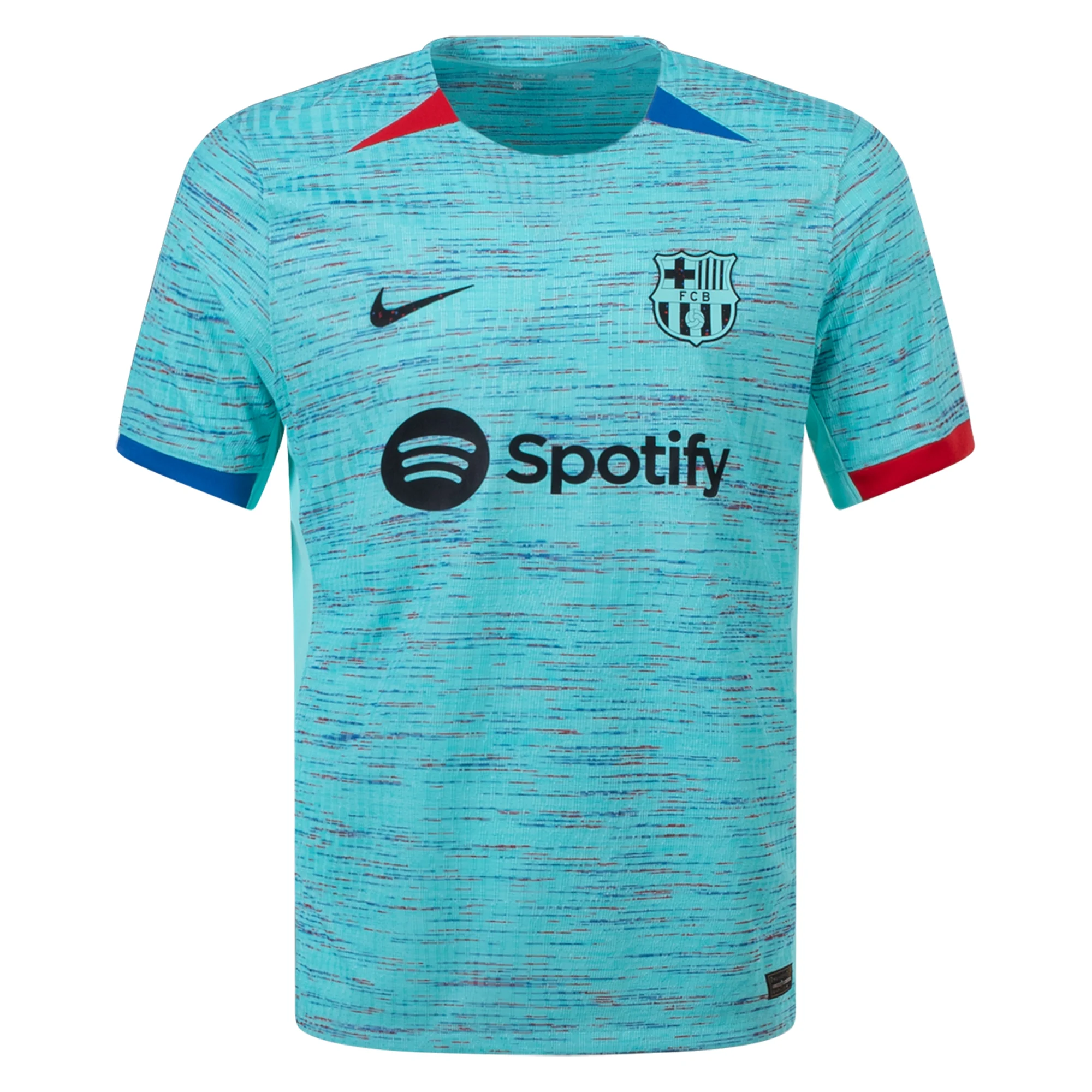 Image of Nike Barcelona Authentic Match Vaporknit Third Jersey 23/24 (Light Aqua/Royal Bl