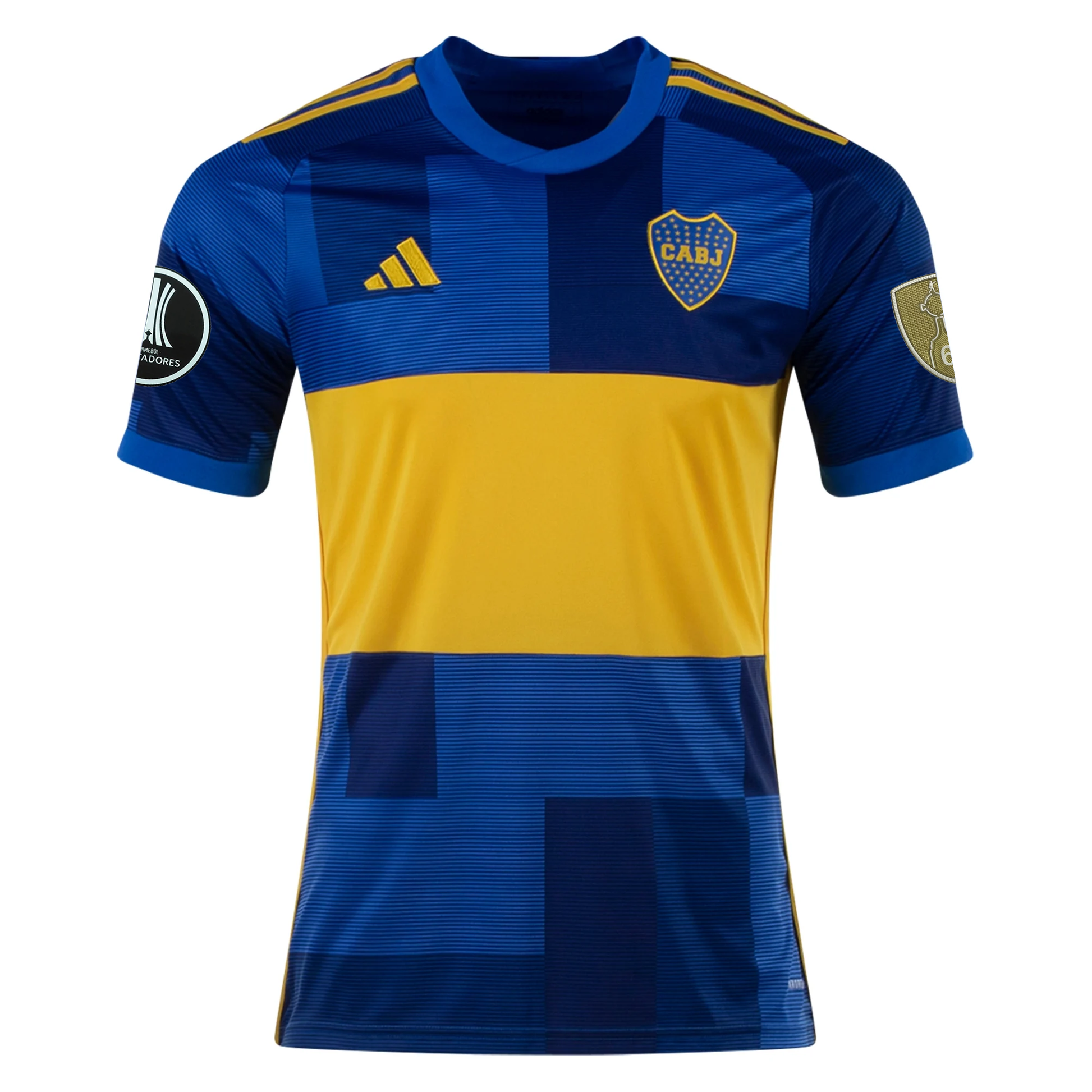 adidas Boca Juniors Home Jersey w/ Copa Libertadores Patches 23/24 (Blue/Yellow)