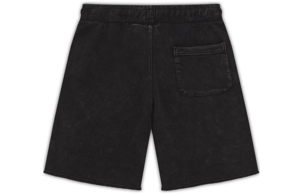 Image of Men's Nike Printing Logo Solid Color Lacing Casual Shorts Black DV3315-010
