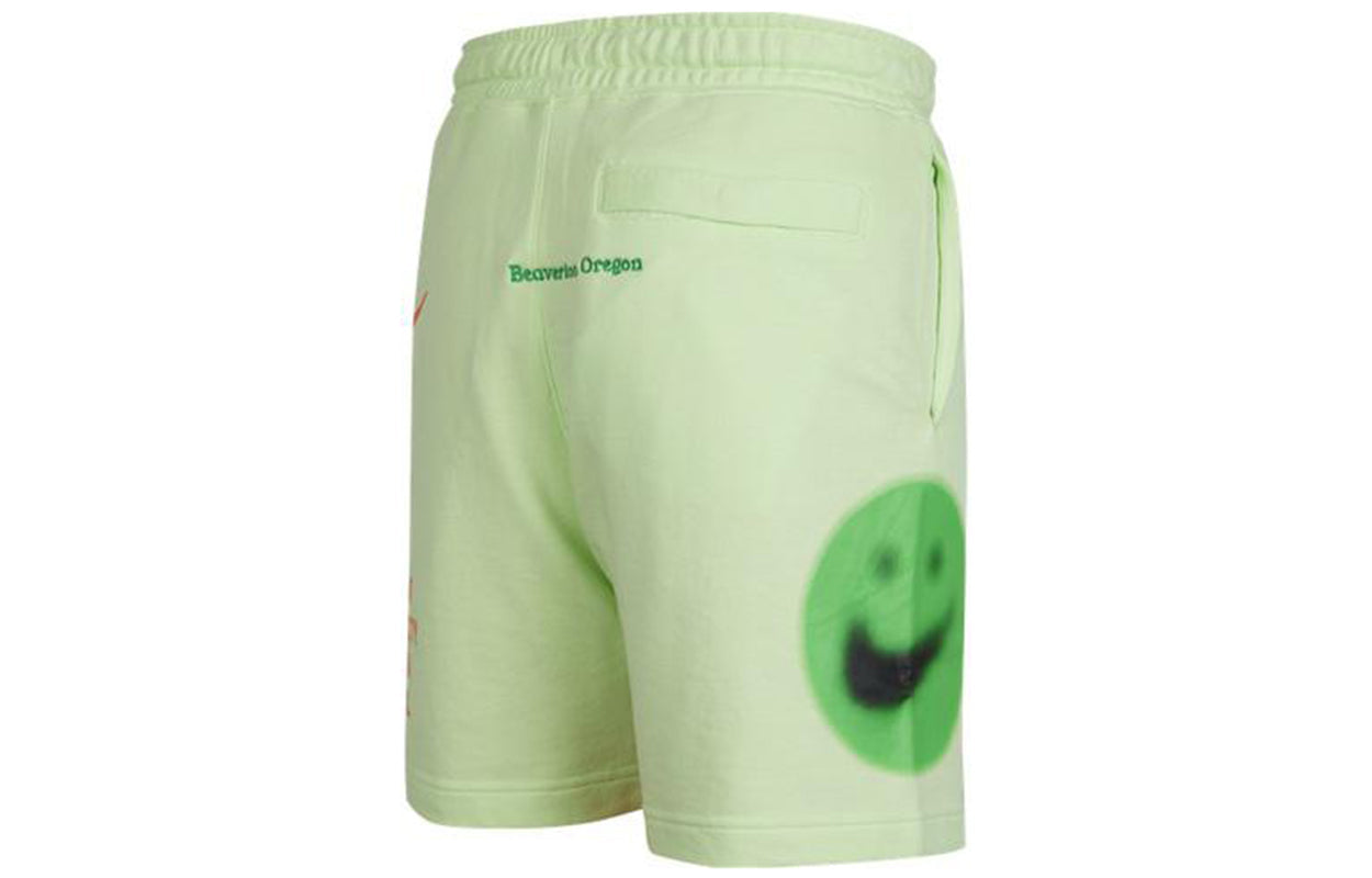 Image of Nike Nsw Ft Short Wtour Large Logo Printing Knit Sports Shorts Green DA0646-383