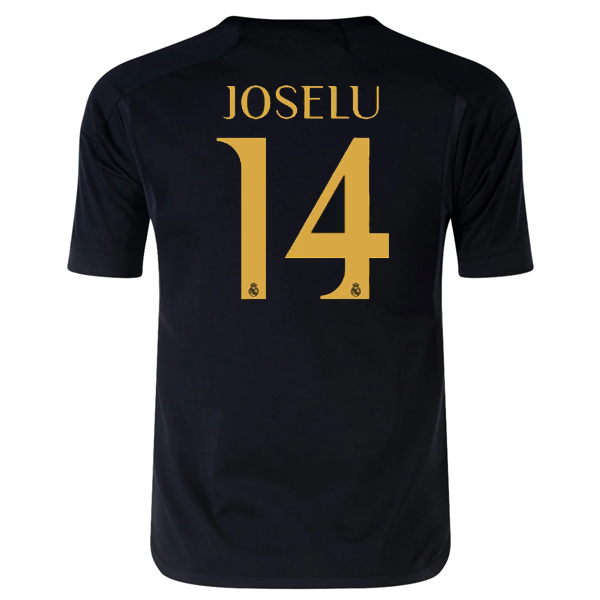 adidas Youth Real Madrid Joselu Third Jersey 23/24 (Black)