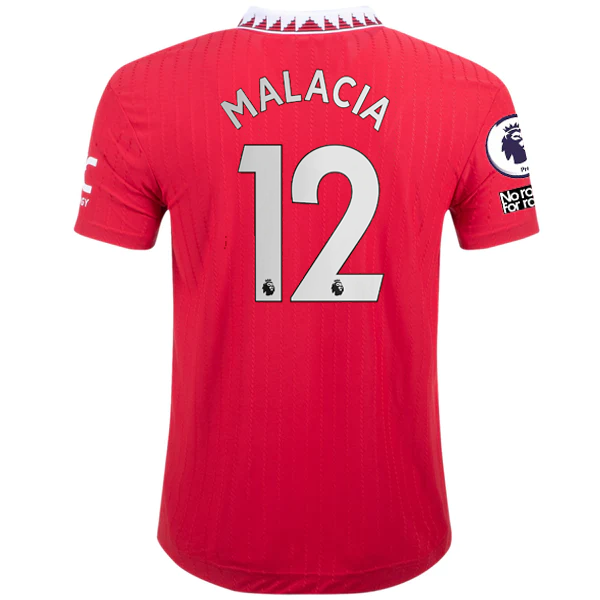 adidas Manchester United Authentic Tyrell Malacia Home Jersey w/ EPL + No Room F