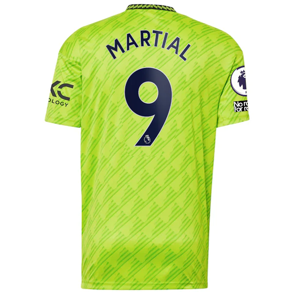 adidas Manchester United Anthony Martial Third Jersey w/ EPL + No Room For Racis