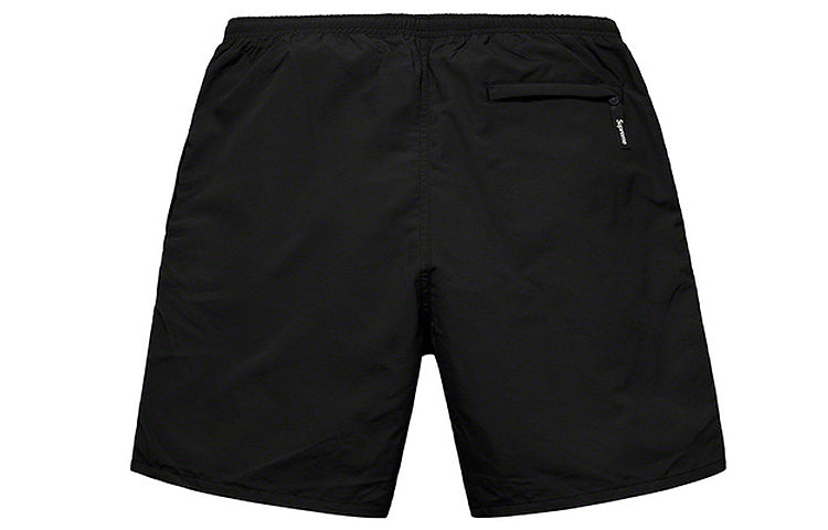 Image of Supreme SS19 Nylon Water Short Solid Color Casual Shorts Unisex Black SUP-SS19-1