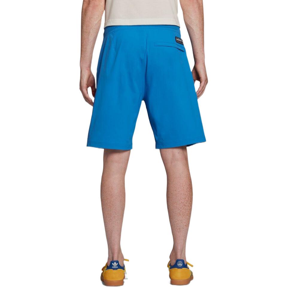Image of Men's adidas Solid Color Label Straight Shorts Japanese Version Blue GT1816