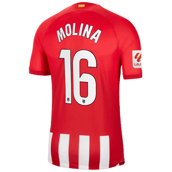 Nike Atletico Madrid Nahuel Molina Home Jersey w/ La Liga Patch 23/24 (Sport Red