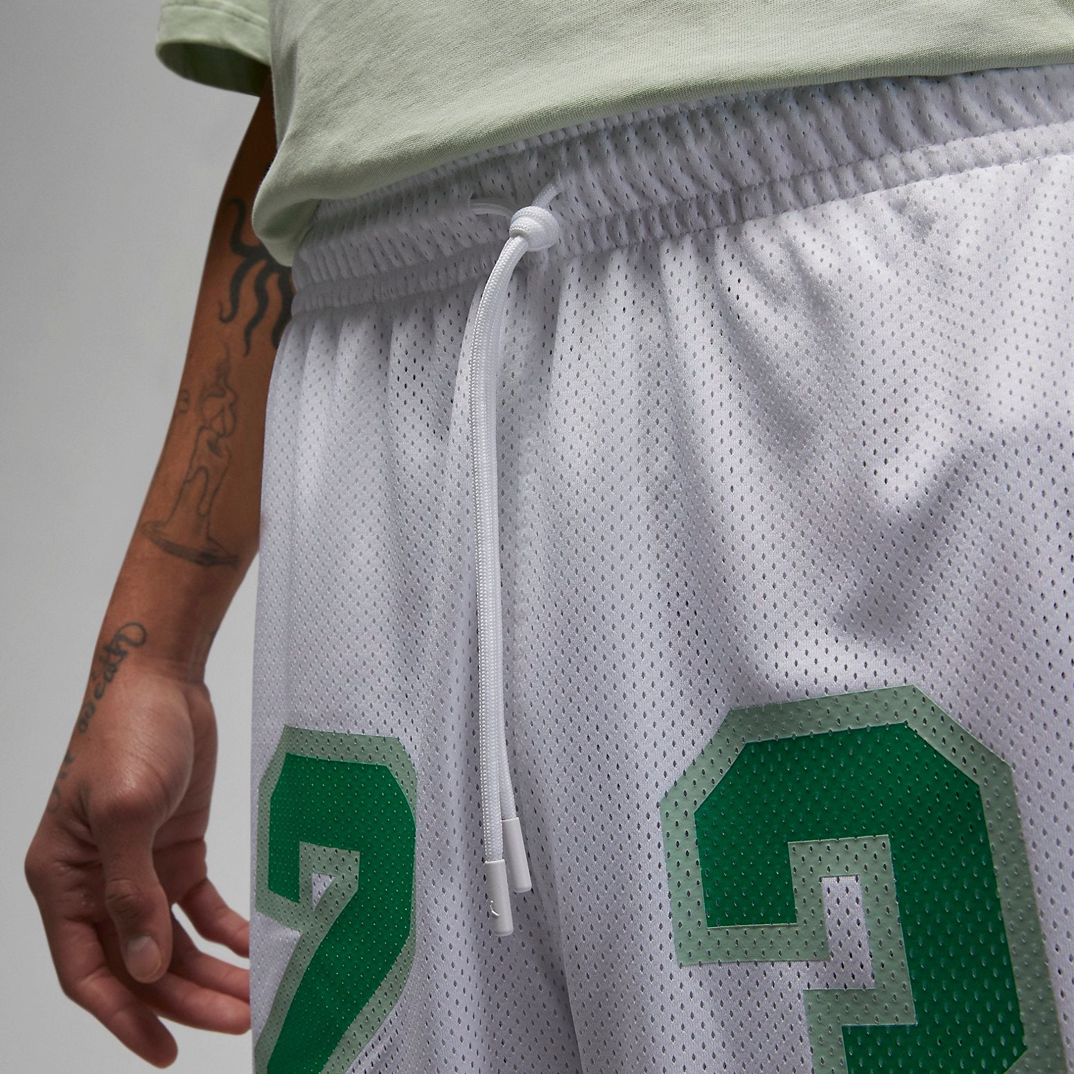 Image of Air Jordan Essential 23 Shorts 'White Green' DX9672-100