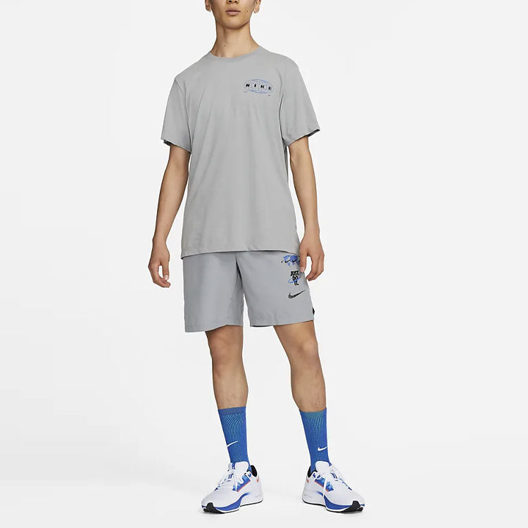 Image of Nike printed casual shorts 'Grey' DQ4796-073