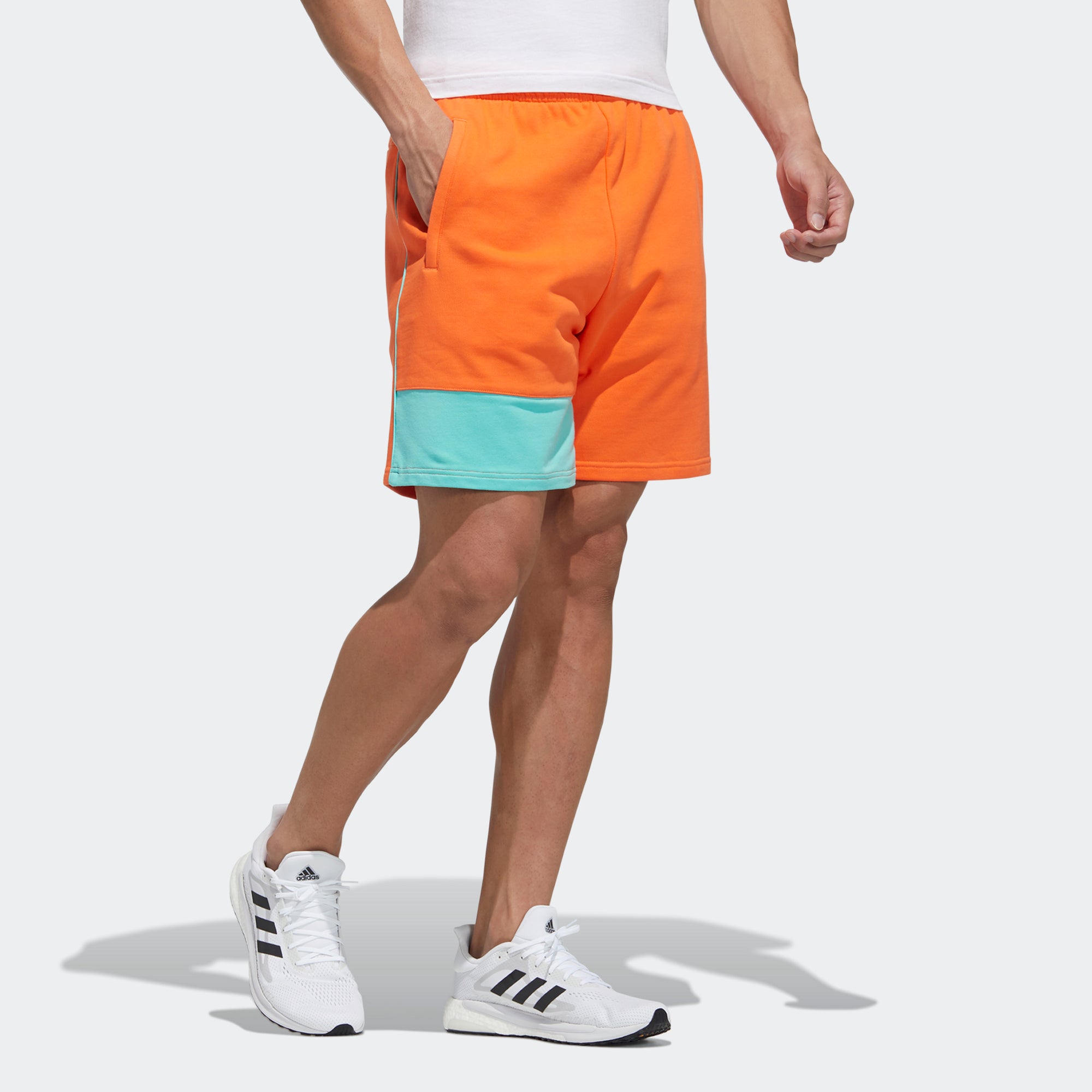 Image of adidas Ub Sht Kn Sports Stylish Contrast Color Stitching Shorts Orange GP0829