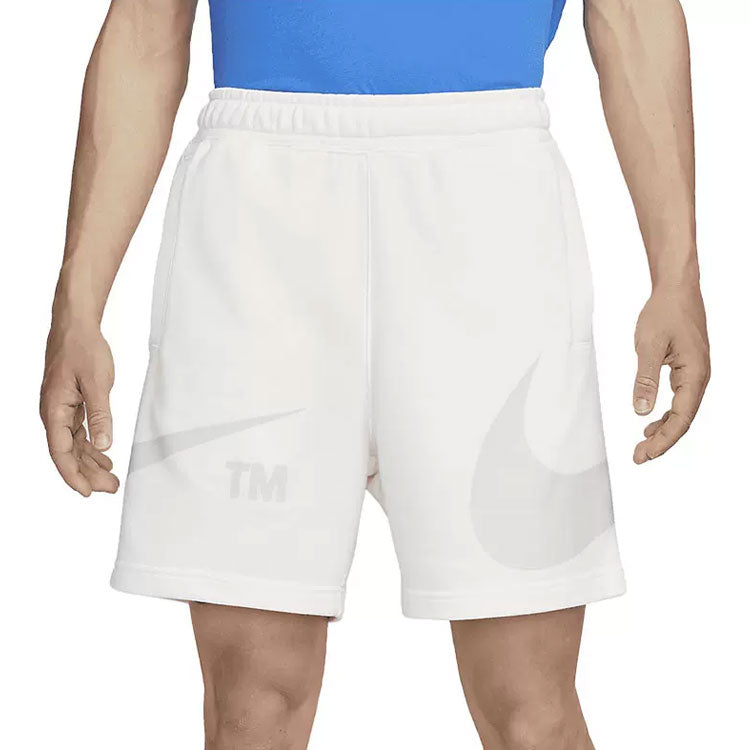 Image of Men's Nike Solid Color Logo Printing Elastic Waistband Shorts Black DD5998-133