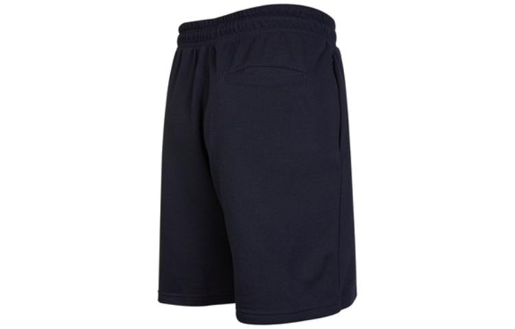 Men's adidas Logo Printing Pattern Lacing Elastic Waistband Straight Shorts Blac