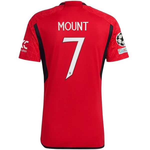 Image of adidas Manchester United Mason Mount Home Jersey 23/24 w/ Champions League Patch