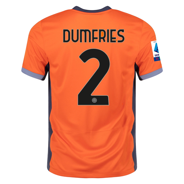 Nike Inter Milan Denzel Dumfries Third Jersey w/ Serie A + Copa Italia Patches 2