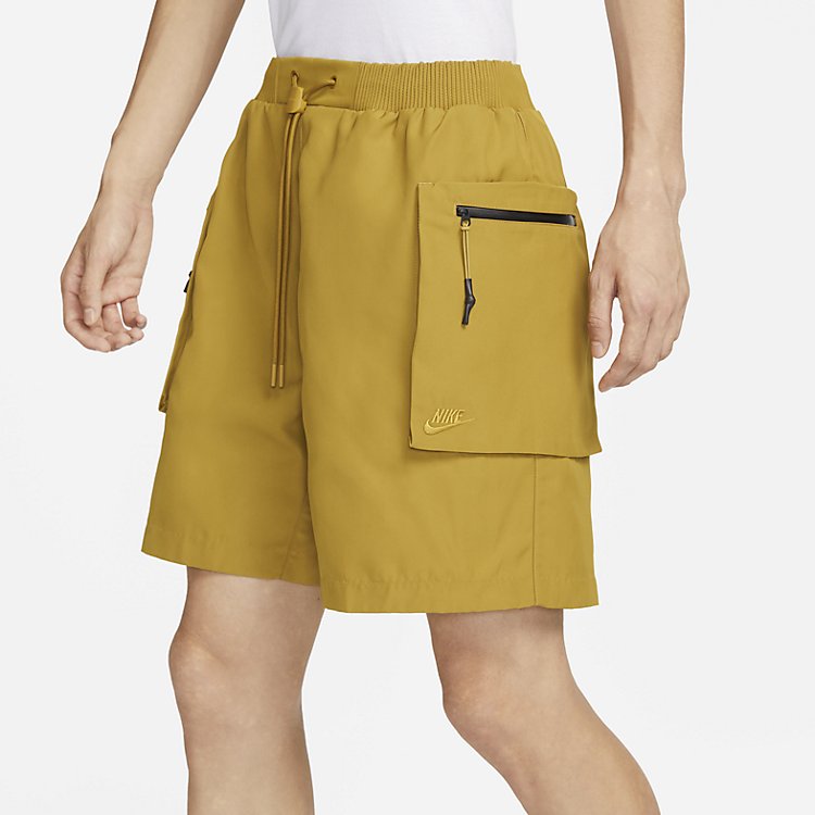 Image of Nike NSW Tech Pack Woven Utility Shorts 'Mustard Yellow' FB7529-716