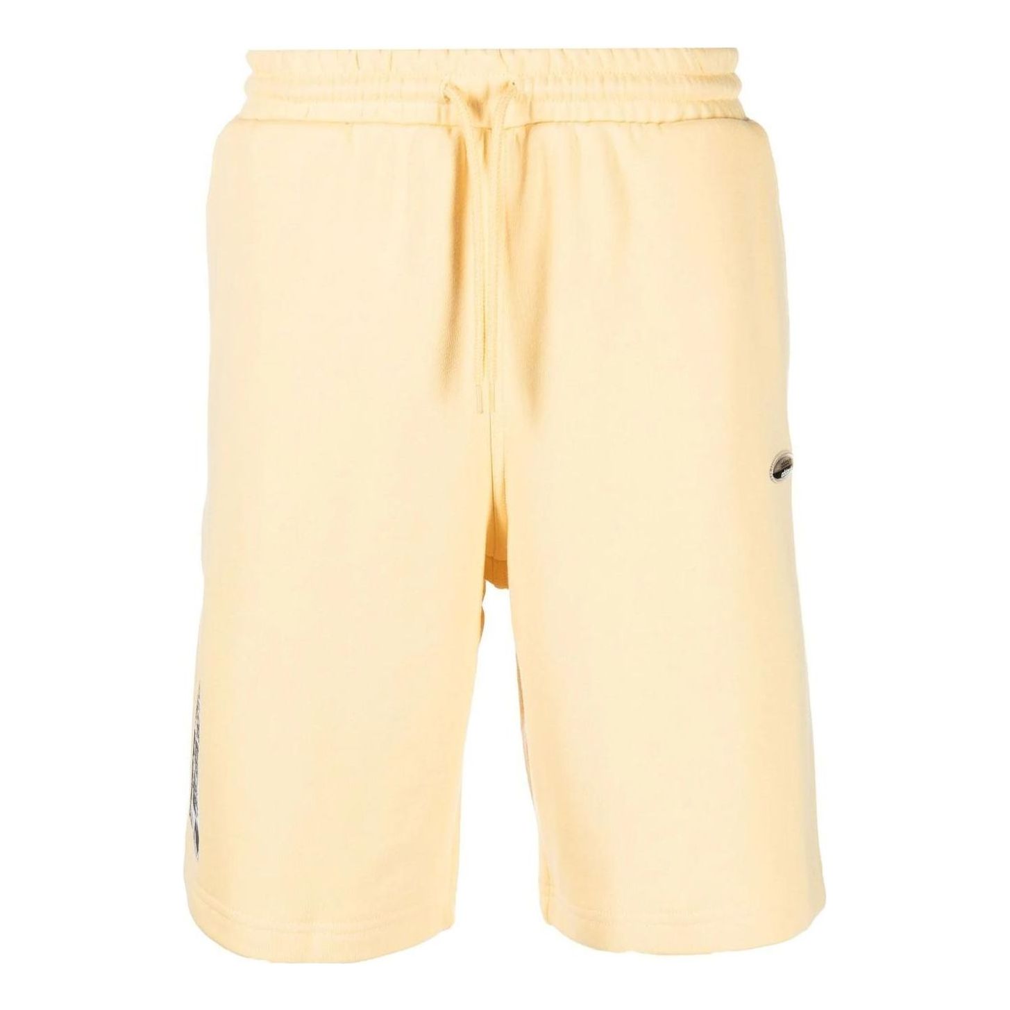 Image of Men's adidas Logo Solid Color Lacing Elastic Waistband Side Pocket Shorts Light