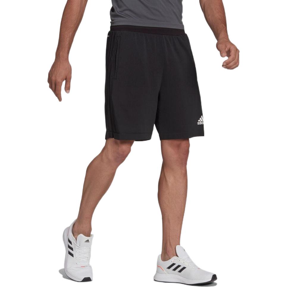 Men's adidas Logo Printing Sports Straight Shorts Japanese Version Black HF4738