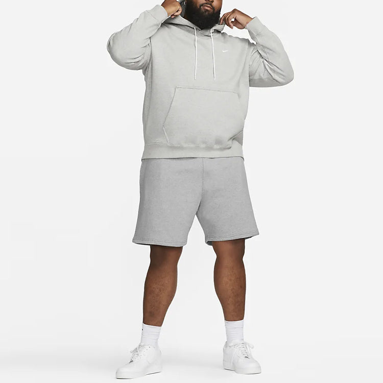 Image of Nike Solo Swoosh Fleece Shorts 'Grey' DV3055-063