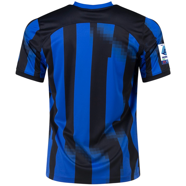 Image of Nike Inter Milan Home Jersey w/ Serie A Patches 23/24 (Lyon Blue/Black/Vibrant Y