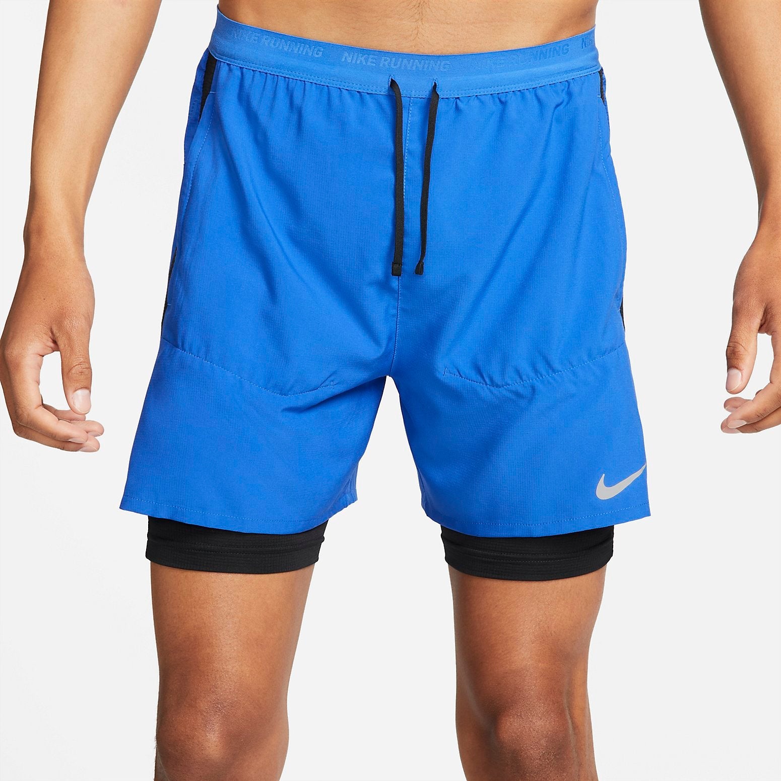 Image of Nike Stride Dri-FIT Hybrid Running Shorts 'Blue' DM4757-480