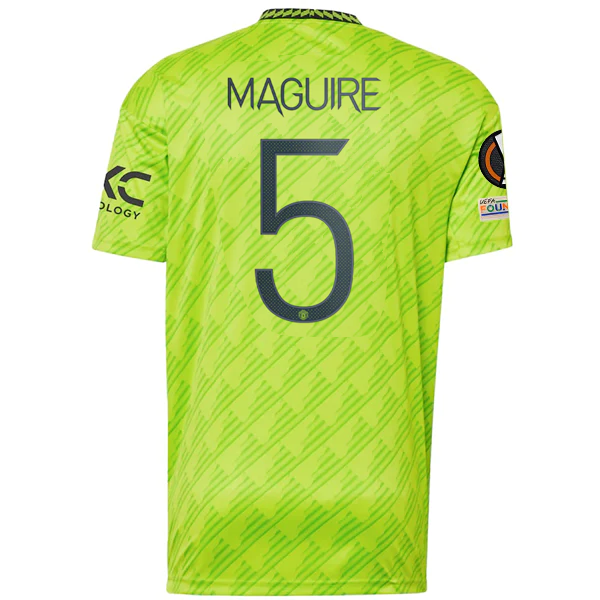 Image of adidas Manchester United Harry Maguire Third Jersey w/ Europa League Patches 22/