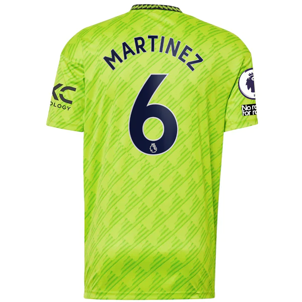 Image of adidas Manchester United Lisandro Martinez Third Jersey w/ EPL + No Room For Rac