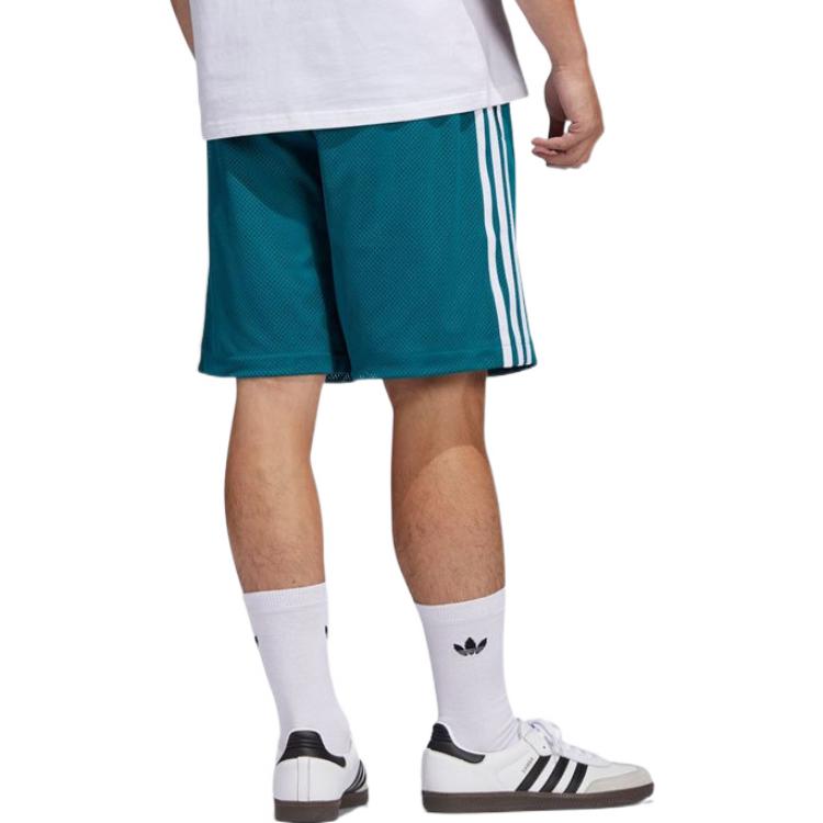 Image of Men's adidas Side Classic Breathable Sports Shorts Blue Green HC2205