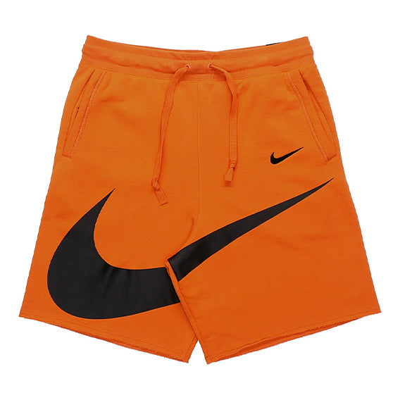 Nike Sportswear Swoosh Logo Printing Knit Sports Shorts Orange DJ5373-801