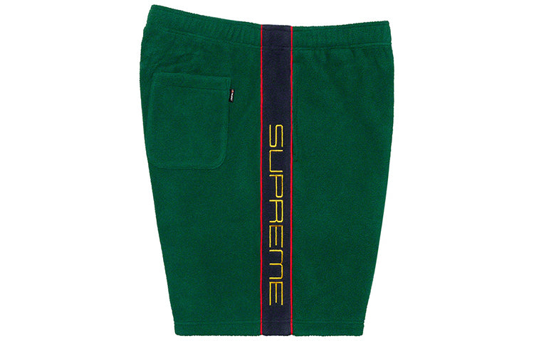 Supreme FW19 Week 10 Polartec Short Dark Green Logo SUP-FW19-928