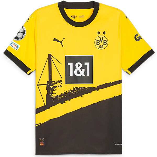 Image of Puma Borussia Dortmund Authentic Julian Brandt Home Jersey w/ Champions League P