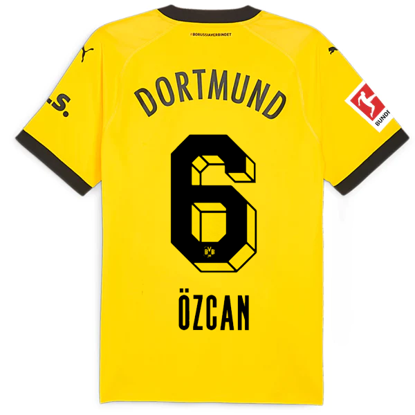 Puma Borussia Dortmund Authentic Ozcan Home Jersey w/ Bundesliga Patch 23/24 (Cy