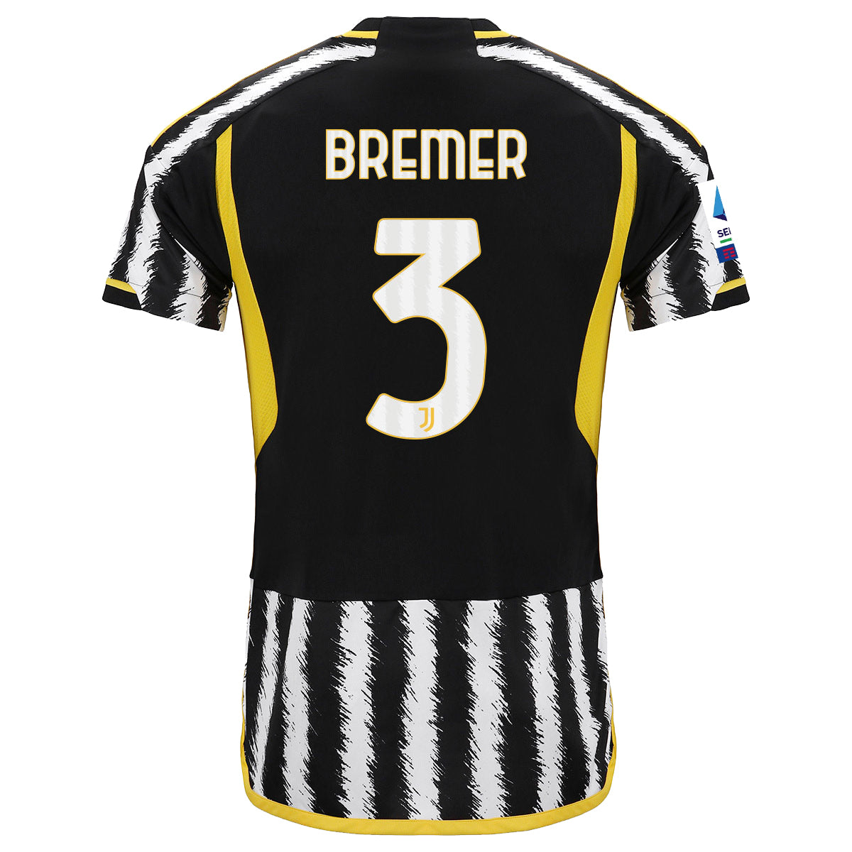 Image of adidas Bremer Juventus Home Jersey w/ Serie A Patch 23/24 (Black/White)