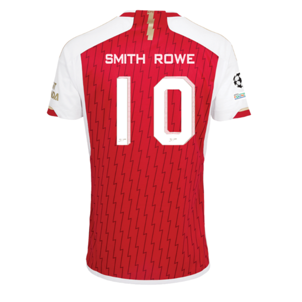 Image of adidas Arsenal Emile Smith Rowe Home Jersey 23/24 w/ Champions League Patches (B