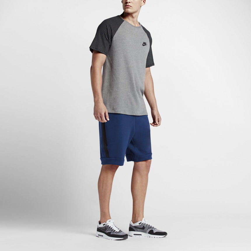 Image of Nike Lacing Knit Casual Sports Shorts Navy Blue 805161-423