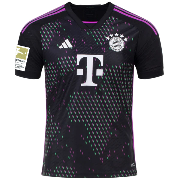 Image of adidas Bayern Munich Authentic Konrad Laimer Away Jersey w/ Bundesliga Champion