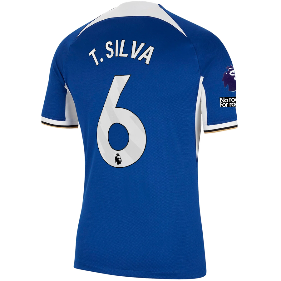 Nike Chelsea Thiago Silva Heimtrikot mit EPL + „No Room For Racism“-Aufnäher 23/24
