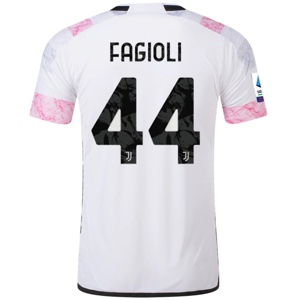Image of adidas Juventus Authentic Fagioli Away Jersey w/ Serie A Patch 23/24 (White)