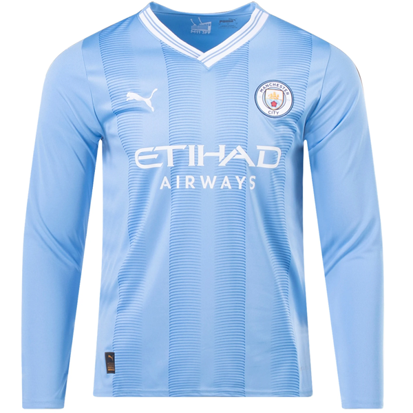 Puma Manchester City Home Long Sleeve Jersey 23/24 (Team Light Blue/Puma White)