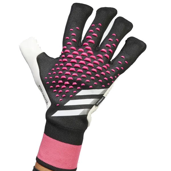 Image of Adidas Predator Pro Fingersaver Goalkeeper Gloves (Core Black/Team Shock Pink)