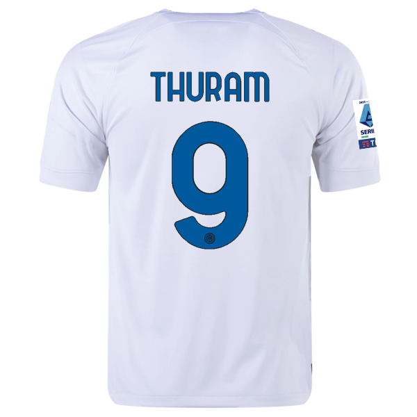 Nike Inter Milan Marcus Thuram Away Jersey w/ Series A + Copa Italia Patches 23/