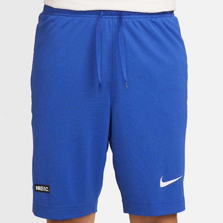 Image of Nike Dri-FIT FC Libero Solid Color Logo Straight Sports Shorts Blue DH9664-480