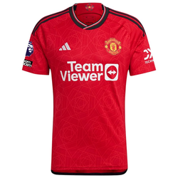 Image of adidas Manchester United Diogo Dalot Home Jersey 23/24 w/ EPL + No Room For Raci