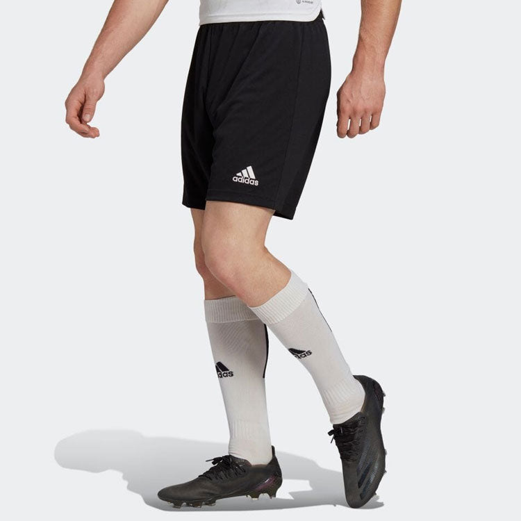 Image of Men's adidas Solid Color Logo Printing Straight Casual Shorts Black H57504