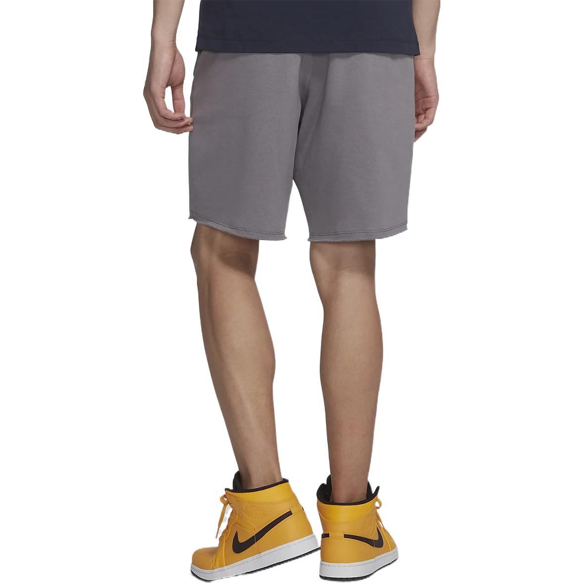 Image of Jordan Solid Color Bronzing Alphabet  Straight Shorts Men's Grey AV0693-086
